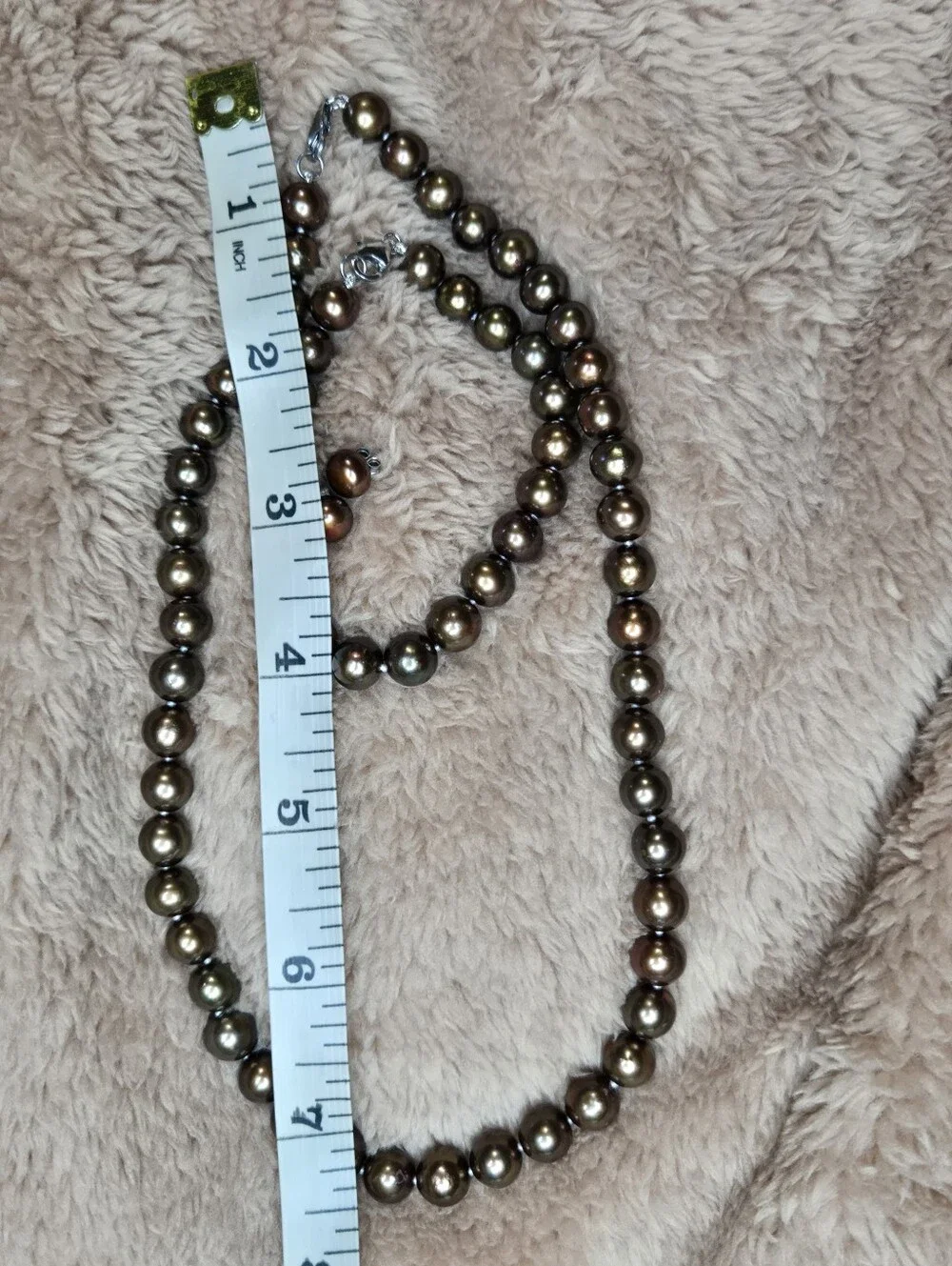 Natural Chocolate Freshwater Pearl Jewelry Set 925 Sterling Silver P001